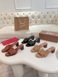 Her In Roma Leather Heeled Mules