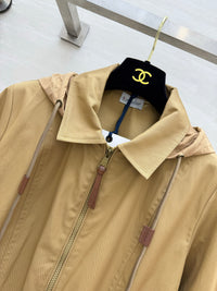 26S Adenium Hooded Gabardine Taffeta Jacket