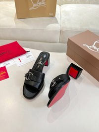 Her In Roma Leather Heeled Mules