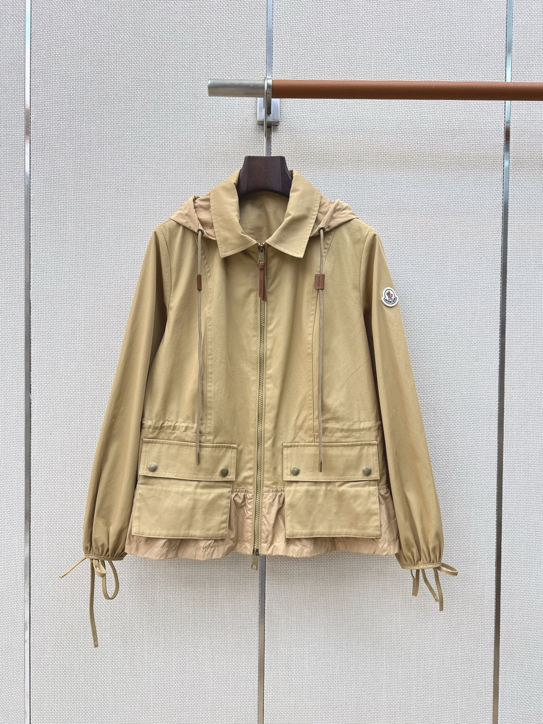 Gabardine Hooded Adenium Jacket