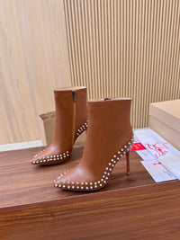 Kate Max Leather Ankle Boots