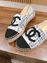 Tweed Leather Espadrilles