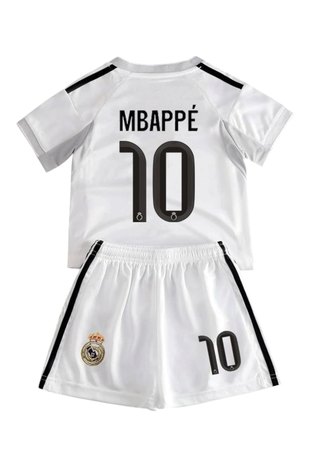 Mbappé #10 White Kids Soccer Jersey Set