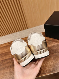 Laminated Lambskin & Suede Trainers