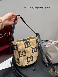 Raffia Bucket Bag