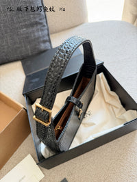 Le 5 à 7 Crocodile-effect Leather Shoulder Bag