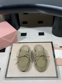 Suede Deck Mules