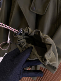Drawstring Cropped Trench Jacket