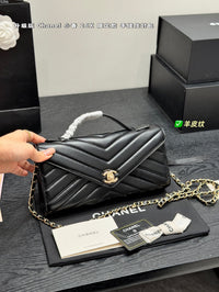 26X Chevron Top Handle Flap Bag