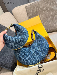 Denim Moon Bag