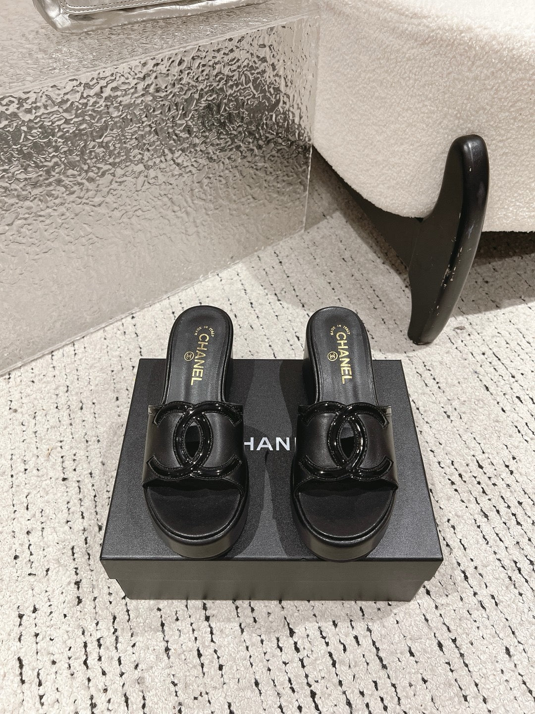 Platform Slide Sandals
