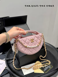25S Pearl Chain Round Bag