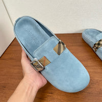 Check Suede Urchin Clogs