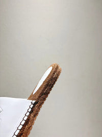 Nappa Leather Espadrille Sliders