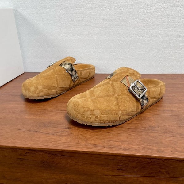 Check Suede Urchin Clogs