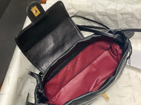Drawstring Flap Bag Lambskin