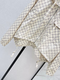 26S Damier Hooded Parka