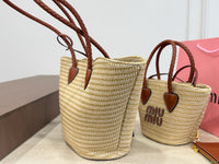 Woven Straw Tote Bag