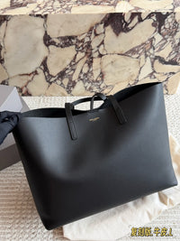 East West Grained Leather Tote