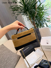Suede Calfskin Vanity Bag