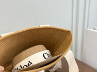Woven Beach Tote Bag & Hat Set