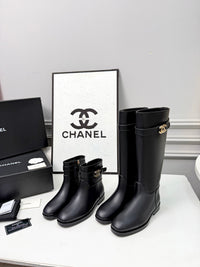 26B Logo Leather Boots