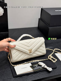 26X Chevron Top Handle Flap Bag