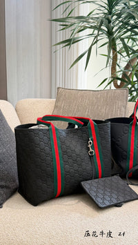 Embossed Monogram Tote Bag