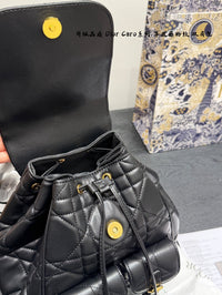 Caro Cannage Leather Backpack