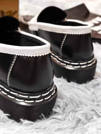 Contrast Penny Loafers