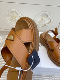 Leather Platform Sandals