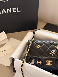 Whimsical Charms Lambskin Flap Bag