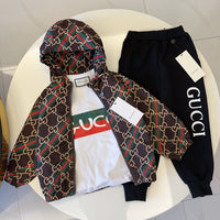 Hooded Jacket Tee Joggers Set