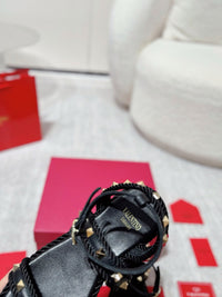 Garavani Rockstud Rope Flat Sandals