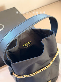 Black Mini Nylon Bucket Bag