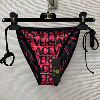 Logo Print Triangle Bikini Set
