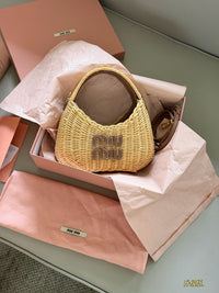 Wicker Hobo Bag