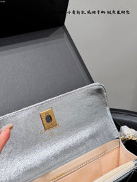 Metallic Mini Top Handle Flap Bag