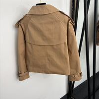 Cropped Gabardine Mayfair Trench Jacket