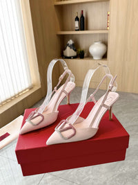 Garavani VLogo Signature Crystal Slingback Pumps 7.5cm