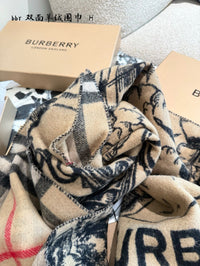 Reversible Knight Cashmere Scarf