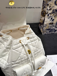 Caro Cannage Leather Backpack