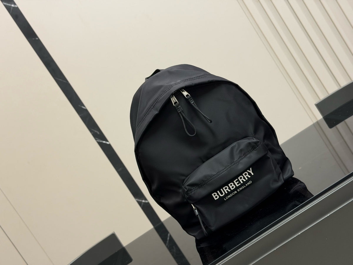 Logo Print Nylon Backpack