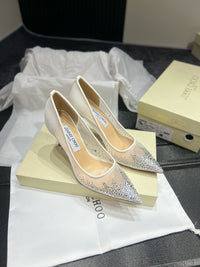 Love Embellished Mesh Pumps
