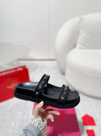 Garavani Rockstud Rope Flat Sandals