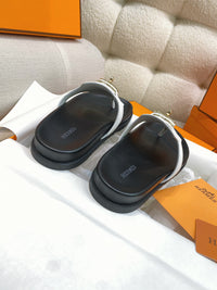 Black Rubber Slides