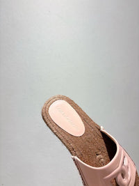 Nappa Leather Espadrille Sliders