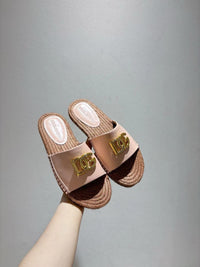 Nappa Leather Espadrille Sliders
