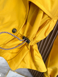 Drawstring Cropped Trench Jacket