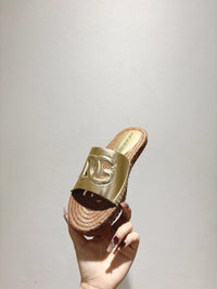 Nappa Leather Espadrille Sliders